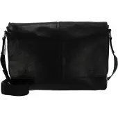 Saddler Umhängetasche Laptoptasche mit Laptopfach Enzo Shoulder Bag Black schwarz