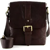 Saddler Leder Umhängetasche George Messenger Bag Dark Brown braun