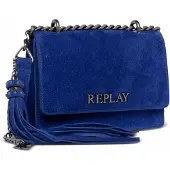 Replay Leder Umhängetasche Crossbody Bag Blue China blau