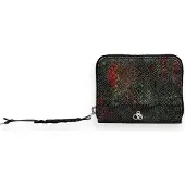 Scotch & Soda Leder Kartenetui Printed Leather Wallet Snake schwarz