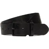 Lacoste Textured Monogram Leather Belt