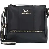 Sansibar Umhängetasche Schultertasche Zip Bag Black schwarz