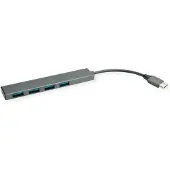 Roline USB 3.2 Gen 1 Hub, 4fach, Typ C Anschlusskabel