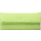 Esquire Leder Geldbörse Viktoria Ladies Long Wallet Lime hellgrün