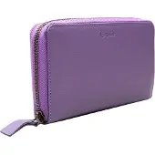 Esquire Leder Geldbörse Peru Zip Around Wallet Lilac flieder