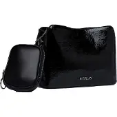 Replay Umhängetasche Crossbody Bag Shiny Black schwarz