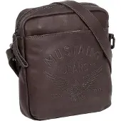 Mustang Leder Umhängetasche Valencia Sion Shoulder Bag Brown dunkelbraun