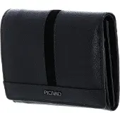 PICARD Leder Geldbörse Marie 1 Flap Wallet Black schwarz