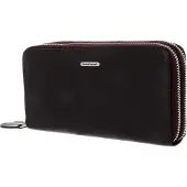 Bruno Banani Leder Geldbörse New York Double Zip Around Wallet Brown braun
