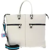 Gabs Leder Schultertasche Umhängetasche G3 Plus TG Ruga Tasca Laterale Shoulder Bag Panna weiß