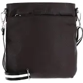 Bruno Banani Leder Umhängetasche Crossbody Bag Brown dunkelbraun