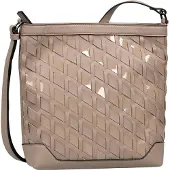 Gabor Damen Handtasche Beige mit geprägtem Muster und verstellbarem Schultergurt