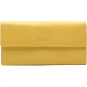 Esquire Leder Geldbörse Viktoria Ladies Long Wallet Yellow gelb