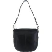 Chiemsee Leder Schultertasche Umhängetasche Brisbane Shoulderbag Black schwarz