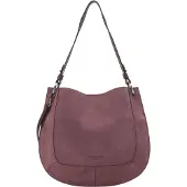 Marc O'Polo Leder Umhängetasche Schultertasche Tonja Hobo Bag Twilight beere