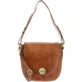 Chiemsee Leder Schultertasche Umhängetasche Brisbane Shoulderbag Cognac braun
