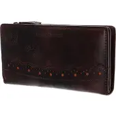 Bruno Banani Leder Geldbörse Ziloo Zip Around Wallet Brown braun