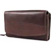 Bruno Banani Leder Geldbörse Lavato Wallet with Flap Brown braun