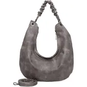 Fritzi aus Preußen Schultertasche Umhängetasche Chalk Lizz01 Hobo Dark Stone grau