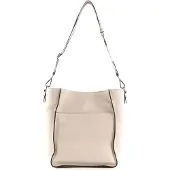 Decadent Leder Schultertasche Umhängetasche Sheila Bucket Bag Oat beige
