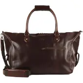 Buckle up BUCKLE & SEAM Leder Reisetasche Linwood Blu Weekender Brown dunkelbraun