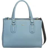 Sansibar Umhängetasche Shopper Zip Bag Jeans hellblau