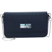 Lacoste Leder Gürteltasche Schultertasche Chantaco Seasonal Belt Bag Badge Marine Panorama blau