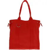 s.Oliver Shopper Tasche Rot aus Polyester, mit Reißverschlussfach, ca. 36x35x9 cm