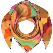 Fraas Silk Crepe Scarf In Wave-Design