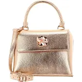 Ted Baker Umhängetasche Rosami Rose Detail Mini Metallic Top Handle Bag Rosegold roségoldfarben