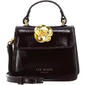 Ted Baker Umhängetasche Roselah Rose Detail Square Mini Top Handle Bag Wine weinrot