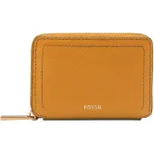 Fossil Kartenetui Logan Zip Around Card Case RFID Ochre senfgelb