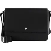Lacoste Umhängetasche Laptoptasche mit Laptopfach Langon Messenger Bag Noir schwarz