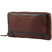 Bruno Banani Leder Geldbörse Zip Around Wallet Brown braun