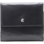 Esquire Wiener Schachtelbörse Leder Geldbörse Portemonnaie (8KF) TOSCANA schwarz 0039-48-00
