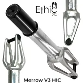 Ethic Dtc Merrow V3 8/12Std Stunt-Scooter Gabel HIC Raw Silber