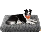 Feandrea Hundebett, flauschige Hundematte, Plüsch, weiche Polsterung, waschbar, rutschfest