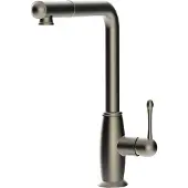 SYSTEMCERAM KeraDomo Armatur TRADIZIONE in EDELSTAHLFINISH mit herausziehbarem Auslauf /