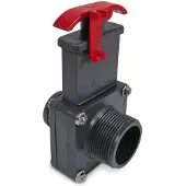 BWT PVC Absperrschieber Ø 38 mm auf 1 1/2'' AG