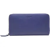 Esquire Leder Geldbörse Peru Zip Around Wallet Night Blue blau