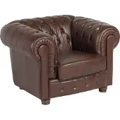 58 aufm Kessel Sessel Kalea Bezug Wischleder Buche nussbaum dunkel / braun 21371