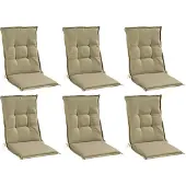 GO-DE Gartenstuhlauflagen - Grün - Mittellehner - 6er Set