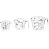 WAS Germany 12x Messbecher Set, 3-teilig, Borosilikatglas