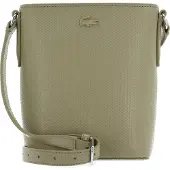 Lacoste Leder Umhängetasche Chantaco Classics Vertical Crossover Bag Brindille khaki