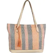 Gabor Handtaschen Annett, Zip shopper L, stripes multi, Mehrfarbig