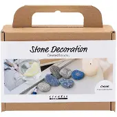 Creativ Company Steindekorations-Hobbyset blau - kreative Bastelset