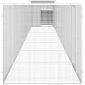 vidaXL Hühnerkäfig Grau 800x91x100 cm Verzinkter Stahl