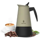 Cecotec Italienische Kaffeemaschine Piccolina 900 Green. 450 ml, 10 Tassen Kaffee, Edelstahl, Für alle Oberflächen geeignet, Premium-Filter