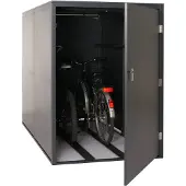 Mendler 2er-Fahrradgarage MCW-L56c, Gerätehaus Fahrradbox mit Ablage, abschließbar Metall 160x113x209cm anthrazit