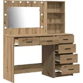 vidaXL Schminktisch 2 stk. Braun 78,5 x 41 x 135 cm Holzwerkstoff
